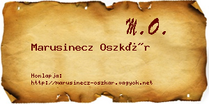 Marusinecz Oszkár névjegykártya